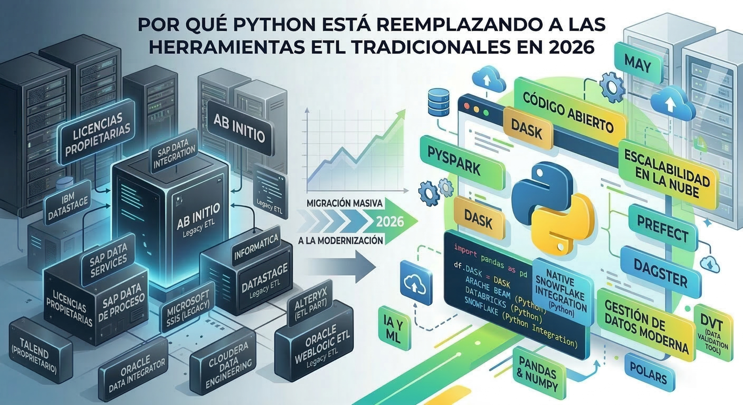 En este momento estás viendo Por qué Python está reemplazando a las herramientas ETL tradicionales en 2026